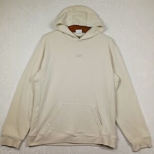 Ruxen Mens Hooded Sweatshirt Cream Off White‎ Pullover Hoodie L